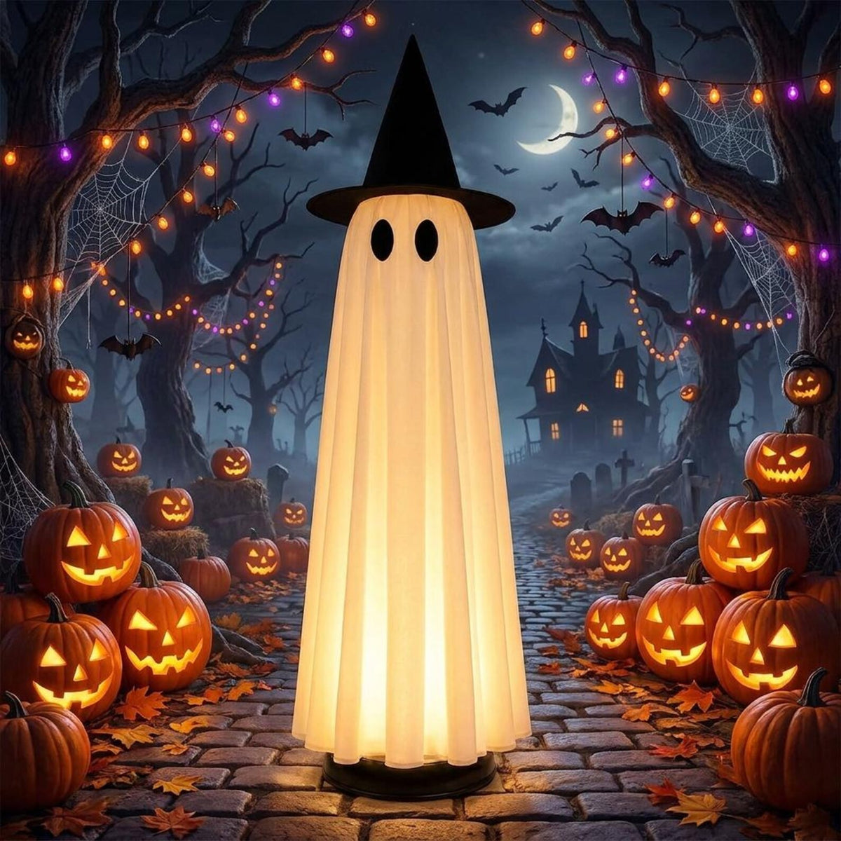 HauntGlow – Floating Ghost Lamp